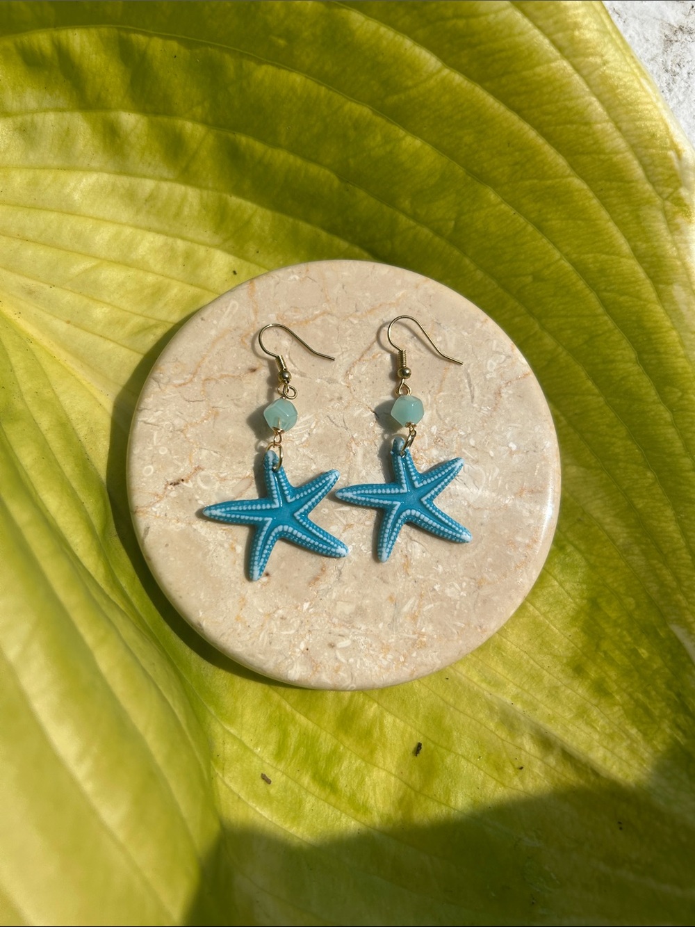 Turquoise Starfish Drop Earrings